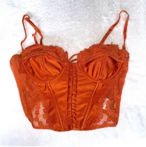 Edikted - Orange Lace Corset thumbnail 1