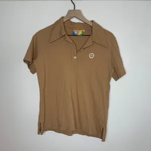 Big Bud Press Camel Brown Polo Shirt Cotton Short Sleeve Top Womens Small thumbnail 2