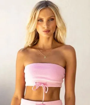 Tiger Mist Pink Crop Top thumbnail 1