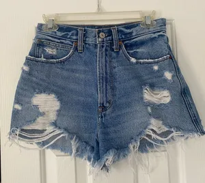 Abercrombie Ultra High Rise Denim Shorts thumbnail 1