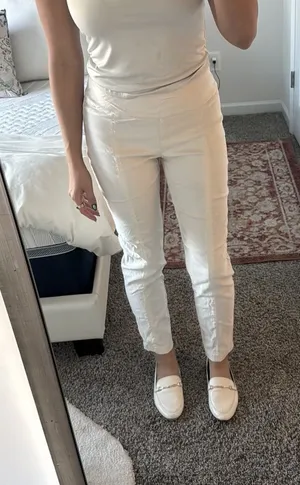 New Direction White straight work pants thumbnail 1