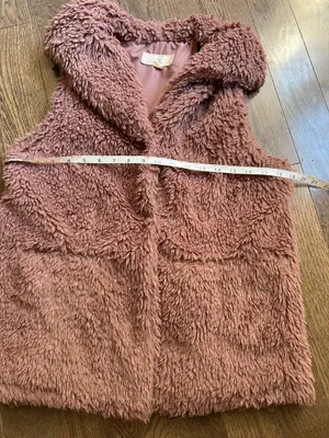 Thread and supply Sherpa shaggy vest women’s small thumbnail 6