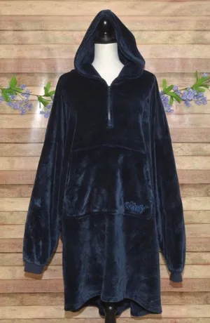 The Comfy Original Quarter-Zip Wearable Blanket Navy Blue One Size SO Soft Cozy thumbnail 1