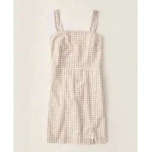 Abercrombie & Fitch checkered gingham tan mini dress size xs thumbnail 2