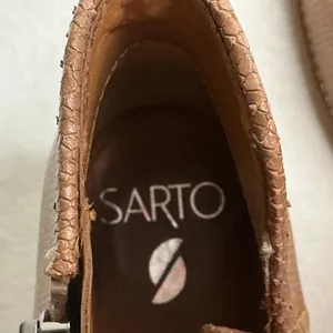 Sarto by‎ Franco Sarto Women Brown Snakeskin Embossed Leather Ankle Boots 9M thumbnail 9