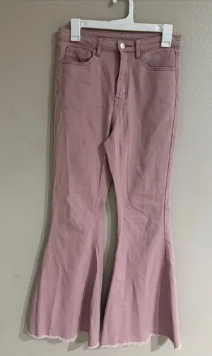 SheIn Pink Flared Jeans thumbnail 1