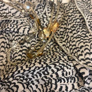 LOFT Black and White Patterned Blouse thumbnail 6