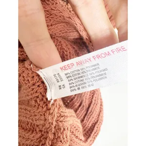 Free People Beach Imogene Oversized Knit Tunic‎ Sweater Top Size Medium Salmon thumbnail 7