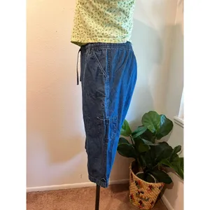Low Rise Jort Cargo Denim 100% Cotton Capri Pants Size XL Women's 90s Y2K thumbnail 2