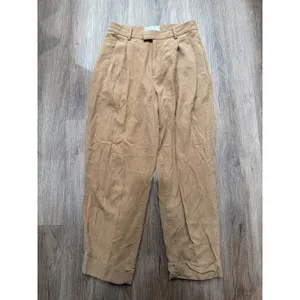 Everlane Tan Brown Pleated Chino Trousers High Rise‎ Lyocell Pants Size 0 thumbnail 2
