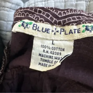 Blue Plate Bandana Print Flowy Lined Side Zip 100% Cotton Skirt size L y2k thumbnail 5