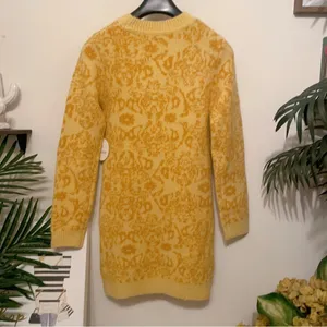 Lost + Wander Morning Sunshine Pullover Sweater Dress Dusty Yellow Small NWT thumbnail 5