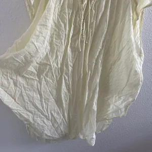 Free People Beach Day Oversized Semi Sheer Top Yellow Size Large thumbnail 8