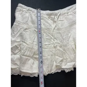 Aeropostale White Lace Tiered Mini Skort XL Boho Prairie Cottagecore Pull On NWT thumbnail 9