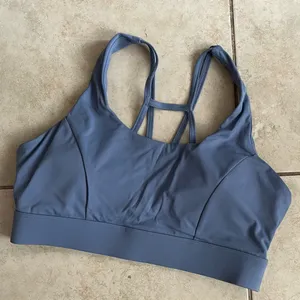Running Girl Sports Bra, Crisscross Back Light Support Yoga Bra thumbnail 1