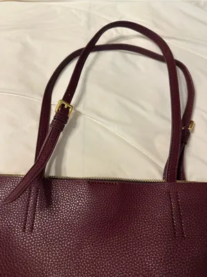 Thacker Anya Burgundy Tote Bag - Women's Shoulder Bag thumbnail 10