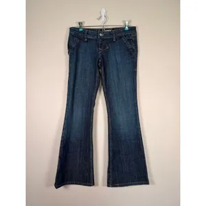 William‎ Rast Madison Vintage Trouser Jeans Dark Wash Flare Low Rise Size 27 USA thumbnail 2
