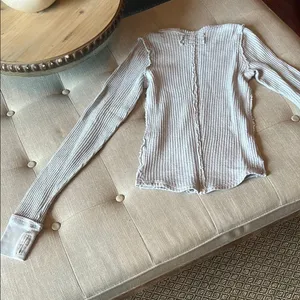 Free People Baby Blue Thermal LS W/ Finger Holes✨ thumbnail 8