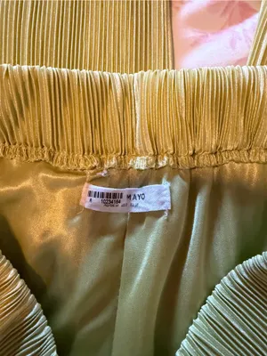 Pepper Mayo Pleated Wide-Leg Pants in Light Green thumbnail 4