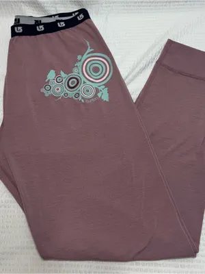 Burton Mauve Base Layer Pants with Aqua Graphic thumbnail 1