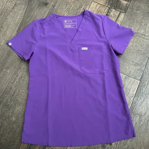 Women’s Figs medical scrub top‎ Purple V-Neck XS thumbnail 1