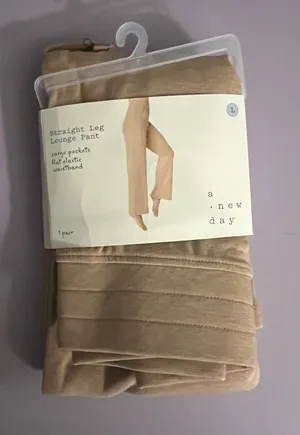 A New Day Women's Straight Leg Lounge Pants Cargo Pockets thumbnail 1
