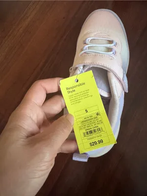 Women size 5 1 side(right side)Pastel Pink & Lavender Athletic Sneaker thumbnail 2