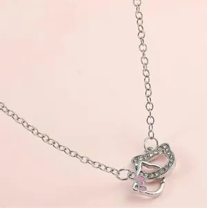 Hello Kitty Licensed w/ Rhinestones Interlocking Necklace thumbnail 3