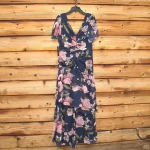 NWT XSCAPE Women's Surplice Tiered Gown Size 12 Blue thumbnail 10