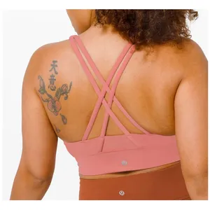 Lululemon Energy Bra High Neck Long Line Tough Brier Rose Pink 12 thumbnail 2