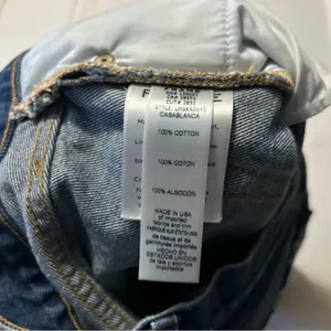 Frame Casablanca Blue Denim Jean Mini Skirt Distressed Stagger Hem Size 26 thumbnail 4