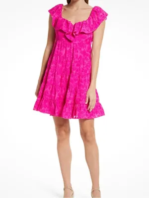 Lilly Pulitzer Emie Berry Soiree Ruffle Mini‎ Dress NWT Size 4 thumbnail 2