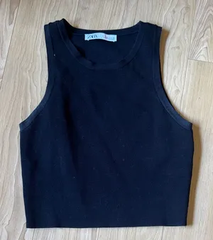 Zara Classic Black Tank Top thumbnail 1