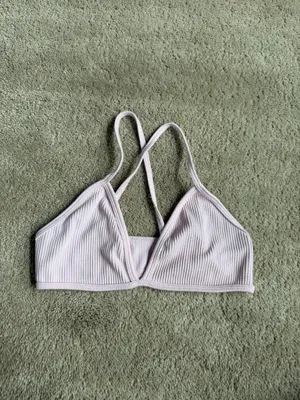 Out From Under Lavender Ribbed Bralette – Size XS/S thumbnail 2