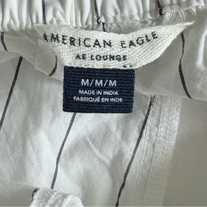 American Eagle Outfitters White Pinstripe Boxer Lounge Pants Medium thumbnail 7