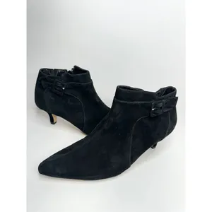 Bella Vita Booties Womens‎ Bindi Shoot Black Kid Suede Leather Size 8 WIDE thumbnail 3