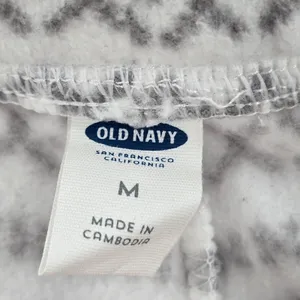 Old Navy White Gray Fleece Snowflake Sleep Pajama Bottoms‎ Pants M Medium thumbnail 7