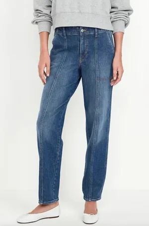 OLD NAVY High-Rise OG Loose Utility Jeans Blue Women's Size 2 Relaxed Boho thumbnail 1