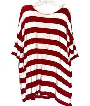 Zenana Striped Short Sleeve Top Medium thumbnail 1
