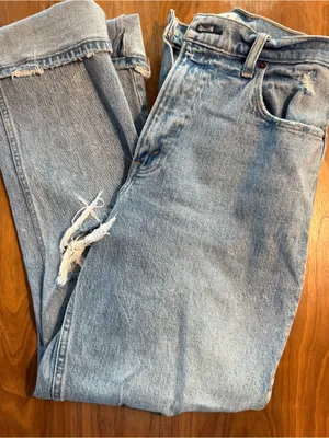 Abercrombie & Fitch Light Wash 90’s Straight Ultra High Rise Jeans 28 waist thumbnail 1