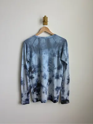 Lululemon Swiftly Tech Long Sleeve Tie Dye Thumbhole Top Blue Women's 10 thumbnail 4