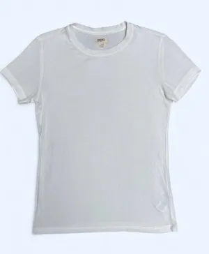 L’AGENCE Ressi white ribbed tshirt minimalist classic layers casual streetwear S thumbnail 1