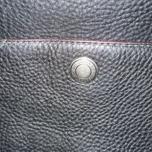 Coach Pebbled Black Leather Chelsea Hobo Shoulder Bag with brown Contrast Strap thumbnail 4