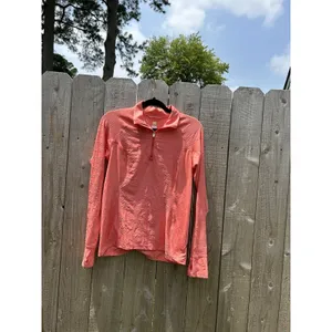 Lucy Sweatshirt Medium Pink 1/2 Zip Thumbholes Running‎ Long Sleeve Shirt thumbnail 2