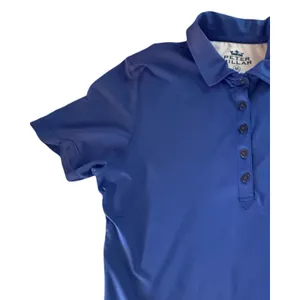 Peter Millar Top Womens Size M Element Wicking Polo Blue SPF 50 Golf Performance thumbnail 7