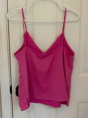 A New Day Pink Satin Spaghetti Strap Tank Top thumbnail 4