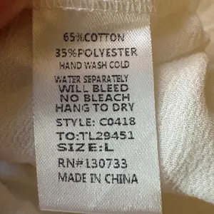 Umgee USA White Embroidered Boho Dress L Floral Festival Peasant Summer Swing thumbnail 4