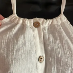 Wishlist, small white summer‎ dress wooden accent buttons, functionable. NWT. thumbnail 7