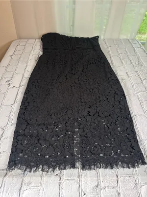 Bardot Black Lace Sheath Midi Dress size 6 Medium thumbnail 15
