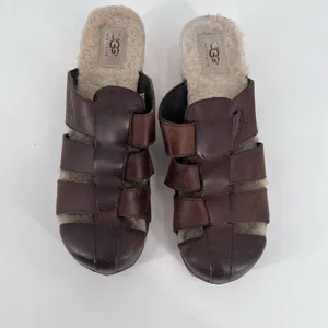 Ugg‎ Fisherman Ore Clogs Sherpa lined Gaucho shoes sandals Size 9 thumbnail 3
